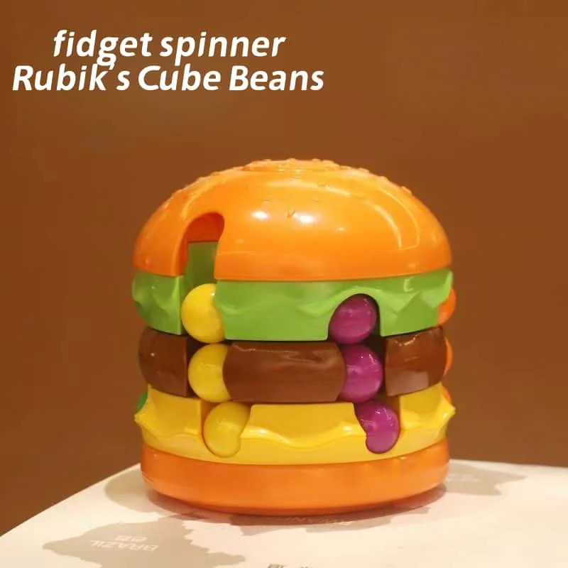 ماجيك فول كيوب الاطفال همبرغر رقائق مكعب لعبة إصبع الدوران تخفيف القلق تطوير الذكاء تململ لعبة الكبار الاطفال هدية