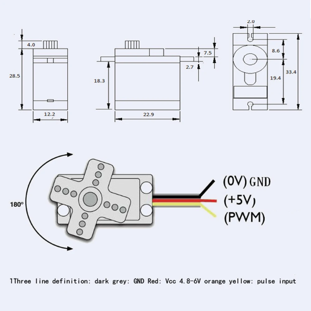 MG90S Servo Diymore 1/4/10/20 Uds todo Metal Gear 9g versión mejorada para helicóptero avión barco coche MG90 9G Trex 450 RC Robot