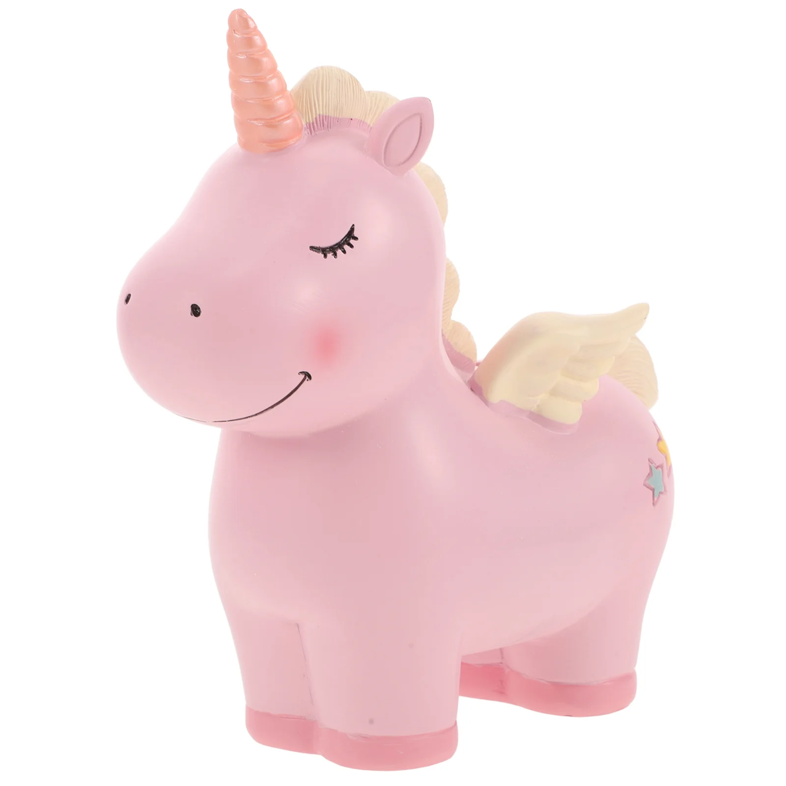 

Unicorn Trinkets Kids Piggy Bank Girls Money for Moon Synthetic Resin Coin Child