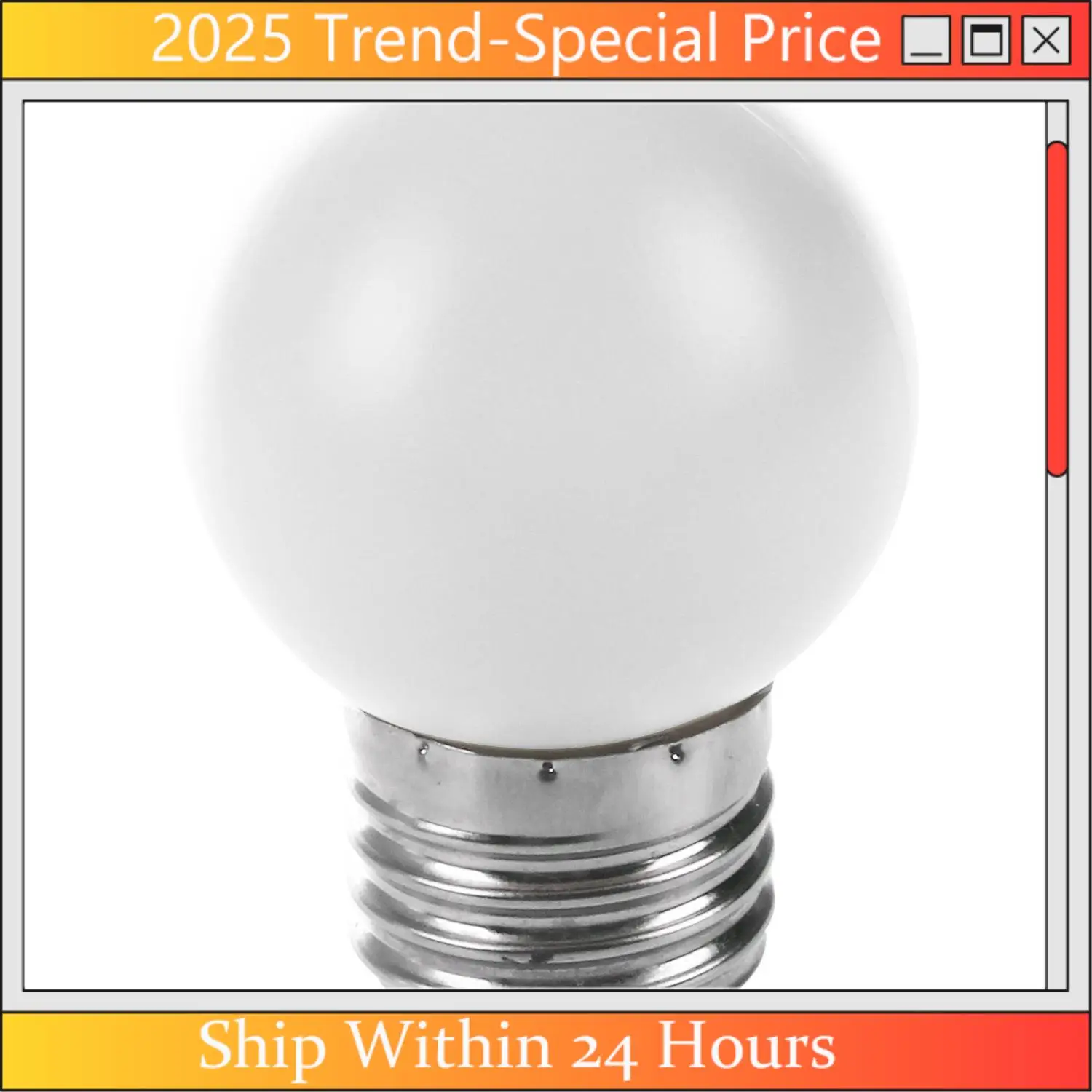 AA64 2Pcs E27 LED Light White Bulb Plastic Bulb 0.5W Power - White & Red
