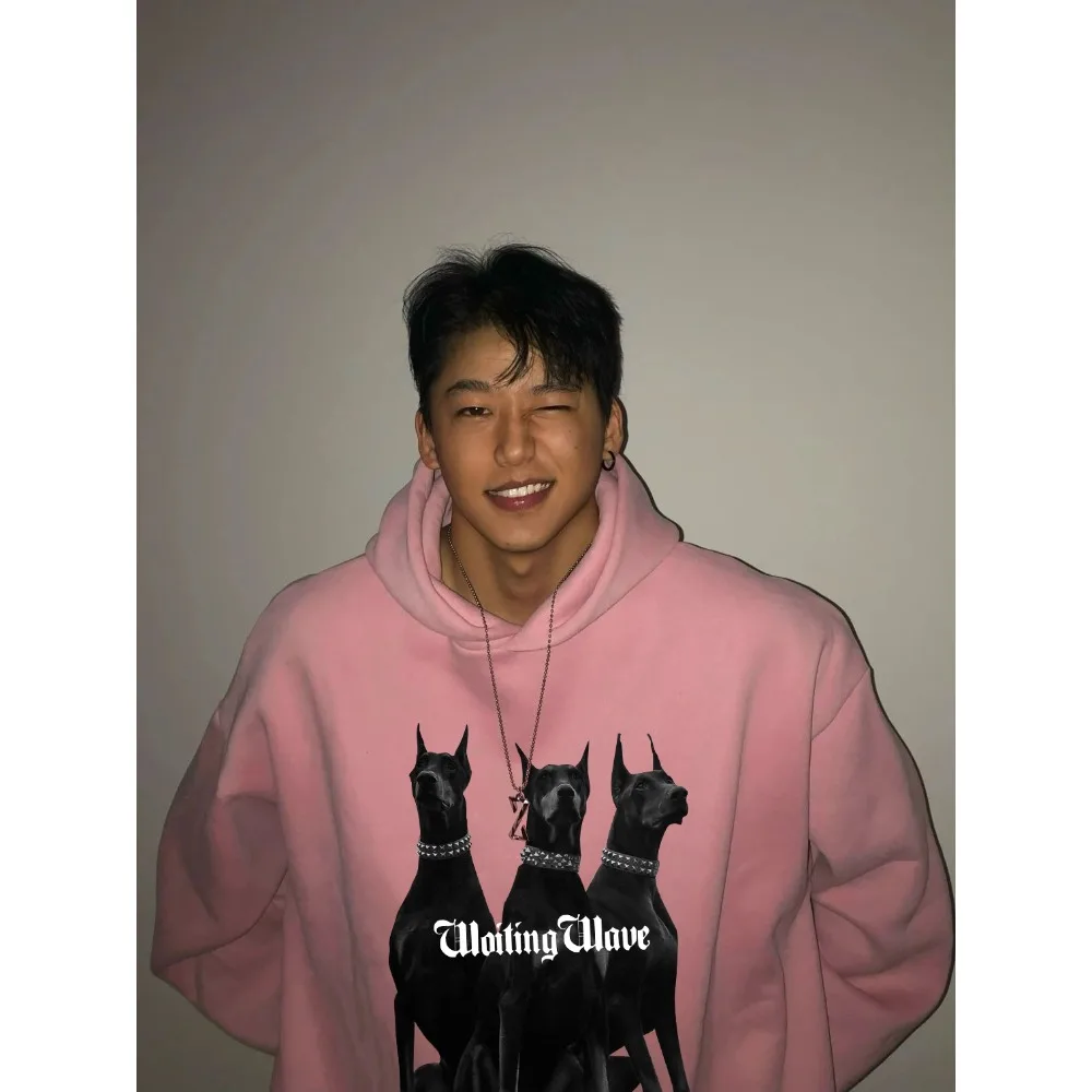 

2024 Hot Sale HIP HOP Vintage Printed American Men's Hoodie Fall and Winter Hoodie Loose Causal Heavy Cotton Oversize West Coast