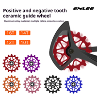 ENLEE Bicycle Rear Derailleur Positive And Negative Tooth Ceramic Guide Wheel Mountain Road Bike 10/12/14/16T Guide Wheel