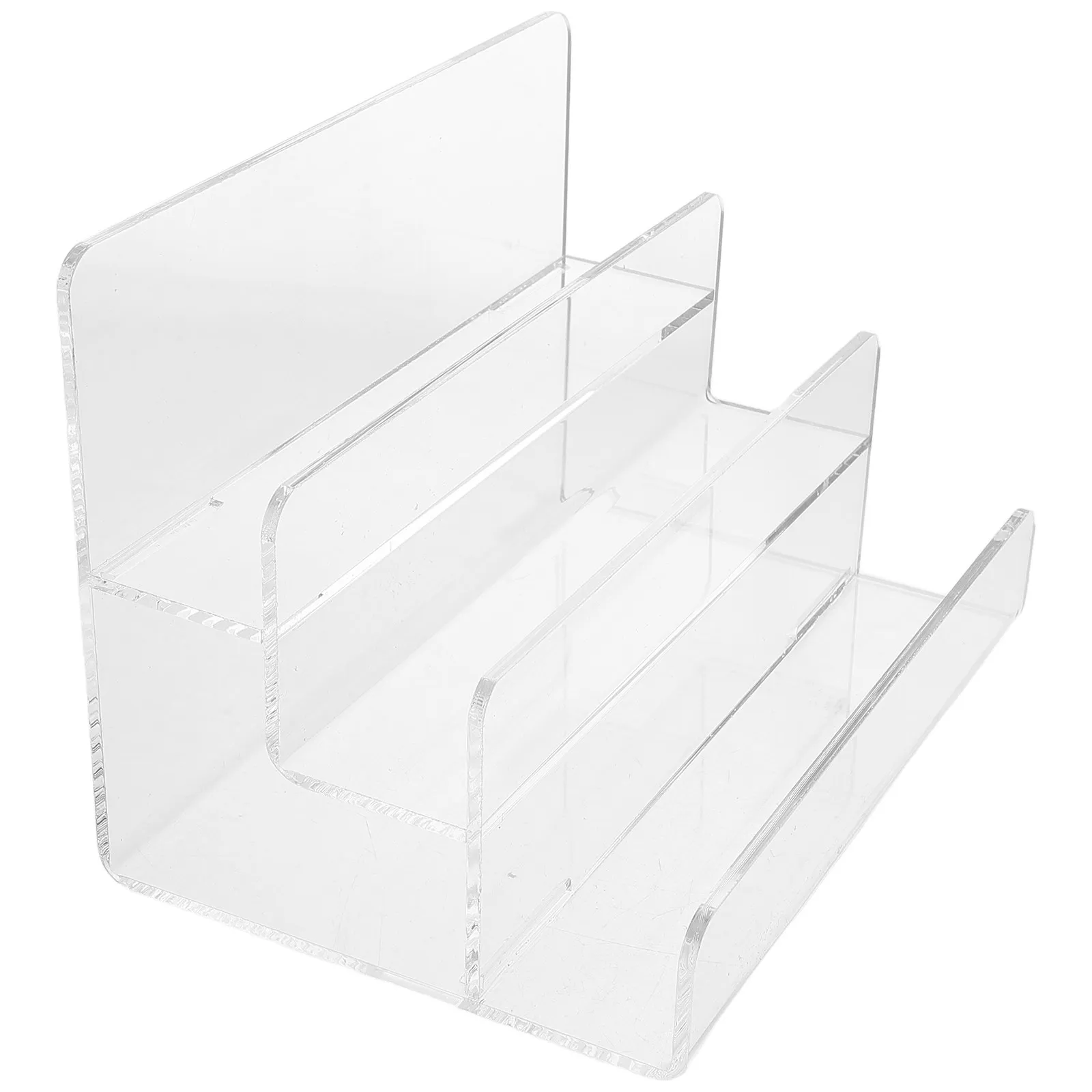 

Acrylic Display Stand Multi-Tier Clear Wallet Sunglasses Holder For Retail Store Tabletop Bag Jewelry Riser Shelf