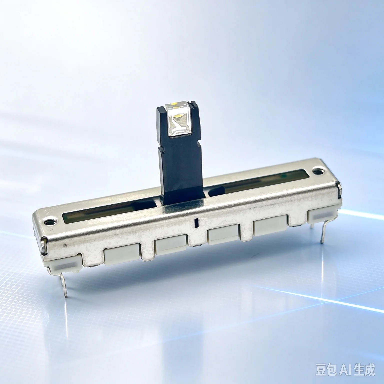 Genuine for Fuhua Single 45mm Slide Potentiometer With LED B10K Center Detent 15MM  5pcs