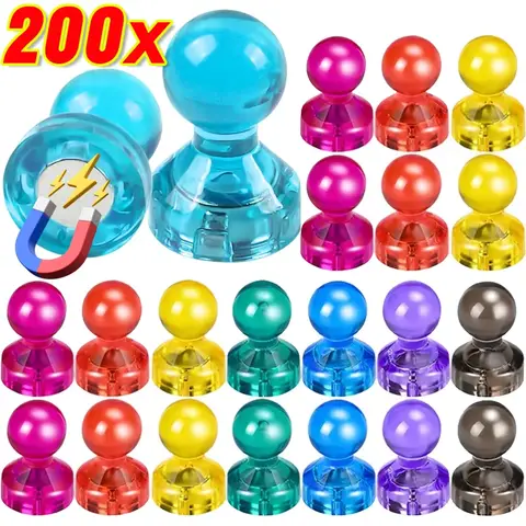 Färgglada magnetiska kartnålar stark magnet kylskåpsnål klistermärke whiteboard karta magnet trycknål hem kontorsmaterial grossist 6 best sales stiftmagnet - №2