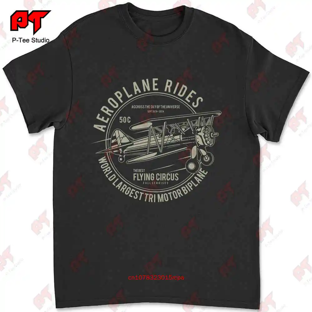 Airplane Rides Worlds Largest Bi Plane T-shirt UQK0