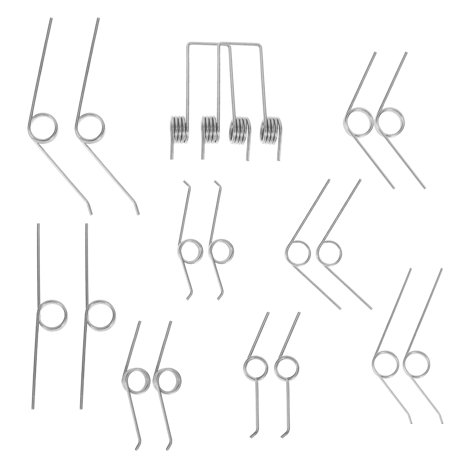

18 Pcs Trash Can Spring Bin Lid Replacement Stainless Steel for Small Torsional Metal Garbage