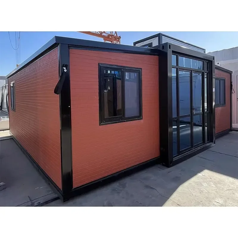 Prefabricated Container House 2 Bedrooms Home Prefab Tiny Homes 20Ft Expandable Container Module House Cabin In The Woods