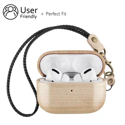 Premium Wood Earpods Case For Airpod Pro 2 Solid Wood Shell Case Portable Shell For Airpod 3 1 2 Accessories Cherry Maple Walnut