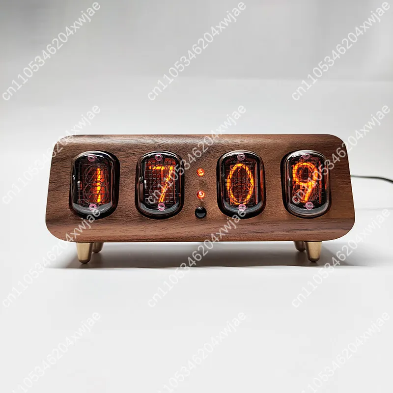 Bluetooth Retro Alarm Clock with IN12 Glow Tubes Vintage Soviet-Era Nixie Tube Display for Desktop Simple Control