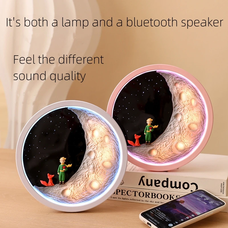 Luz Nocturna creativa encantadora y Altavoz Bluetooth, decoración del hogar, dormitorio, lámpara de mesa, adorno, regalo de cumpleaños para niños y niñas