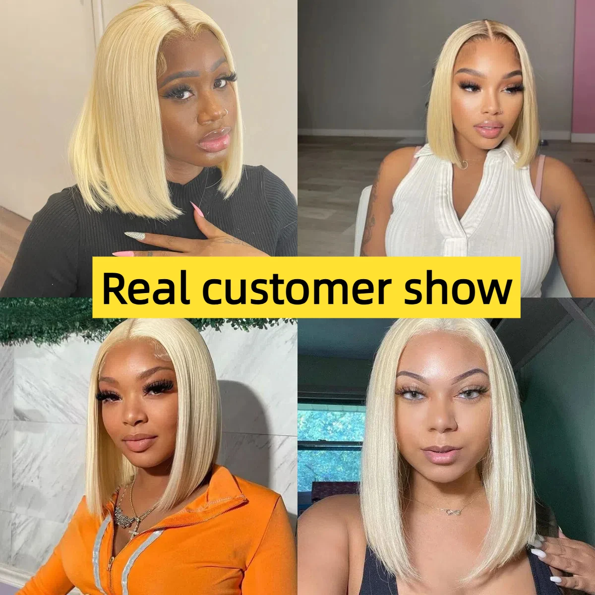 613 بوب شعر مستعار شعر الإنسان 13X4 الدانتيل الجبهة بوب شعر مستعار شعر الإنسان 200% مستقيم شقراء بوب شعر مستعار شعر الإنسان قبل قطعها مع شعر الطفل