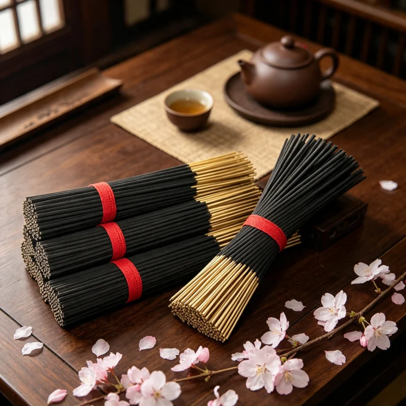 [100 Sticks Incense] Japanese Cherry Blossom Incense Sticks, Long Burning Time, Suitable for Home, Kitchen and Restauran
