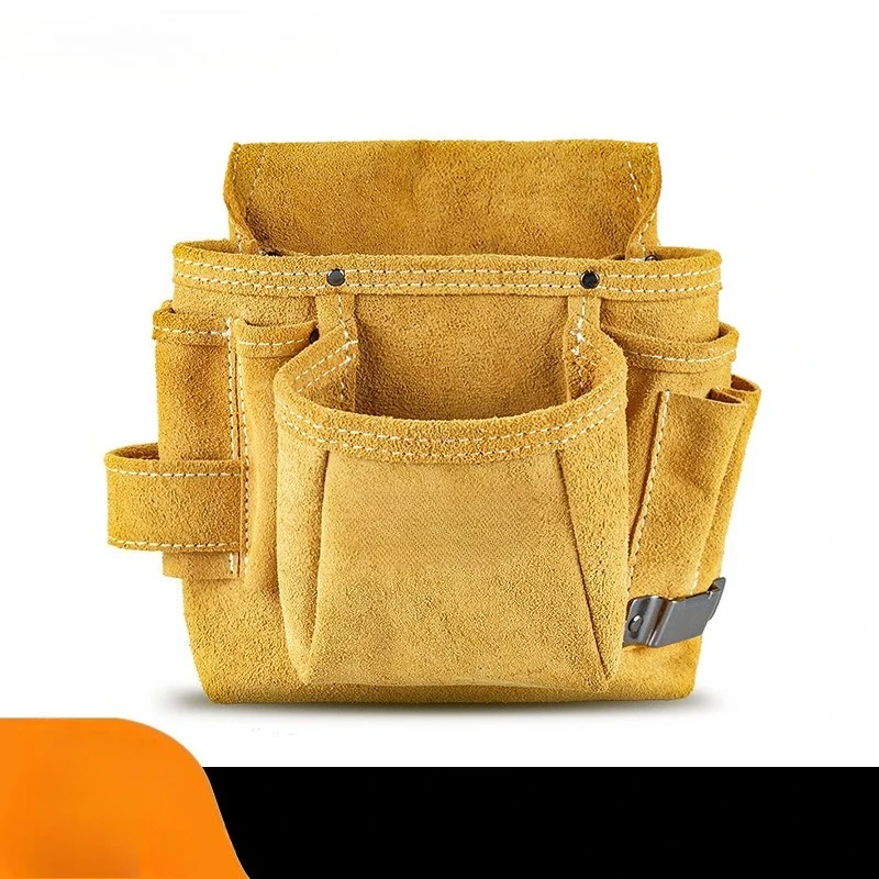 WH037 Toolkit Thickened Cowhide Tool Bag Multifunctional Bakelite Repair Kit Hardware Electrician Fanny Pack