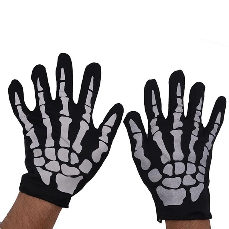 Halloween Mask Scary Skull Chin Mask Skeleton Ghost Gloves For Performances, Parties, Dress Up,Festivals(15 Pieces/Set) image 4