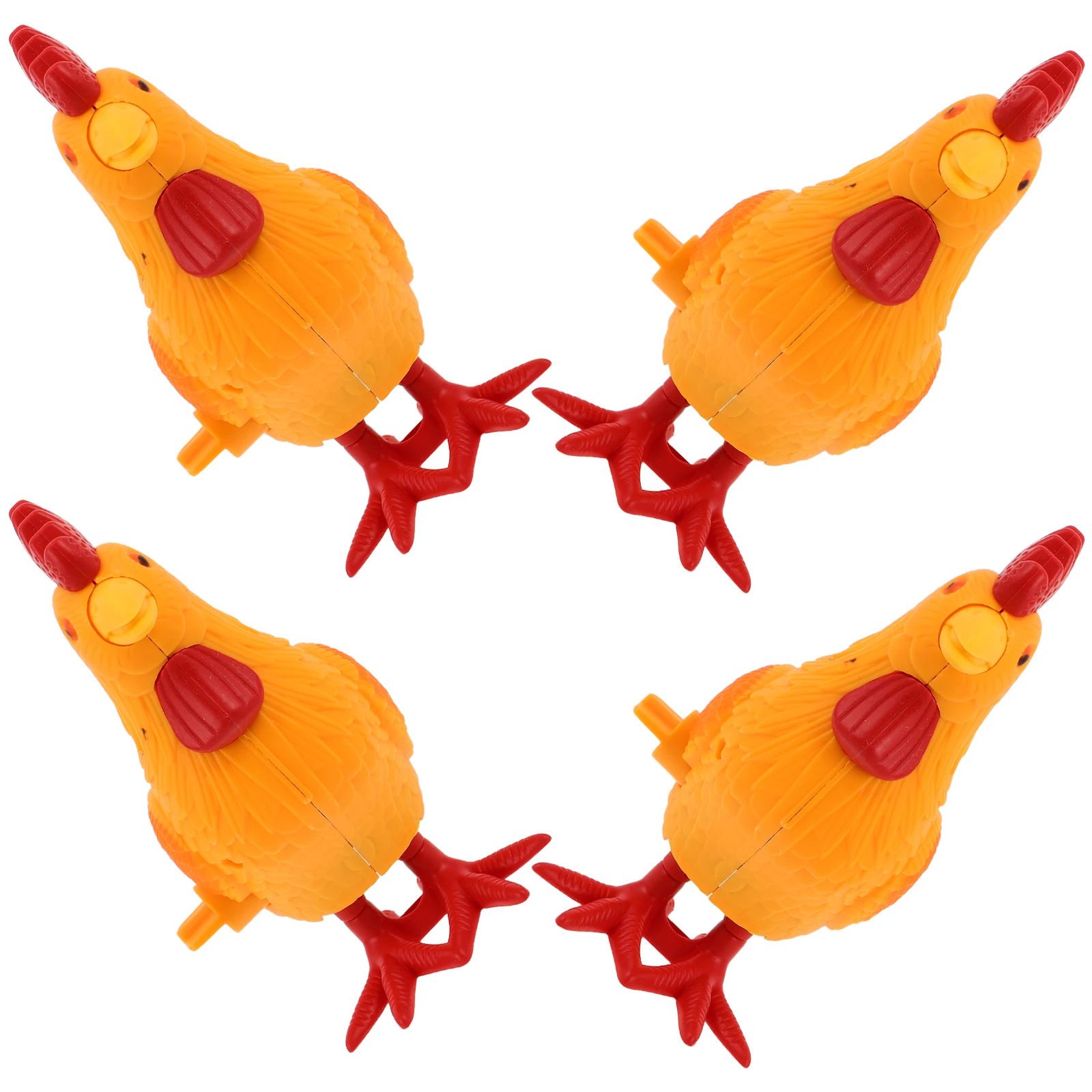 

4Pcs Clockwork Chick Wind Up Jumping Chicken for Toddlers Party Favors Preschool Birthday Farm Animal Set Farm Toys