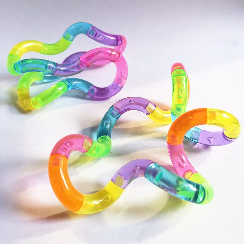 

Crystal Transparent Versatile Twisting Circle Winding Decompression Unlocking Deformation Rope Versatile Venting Toy ADHD Toy