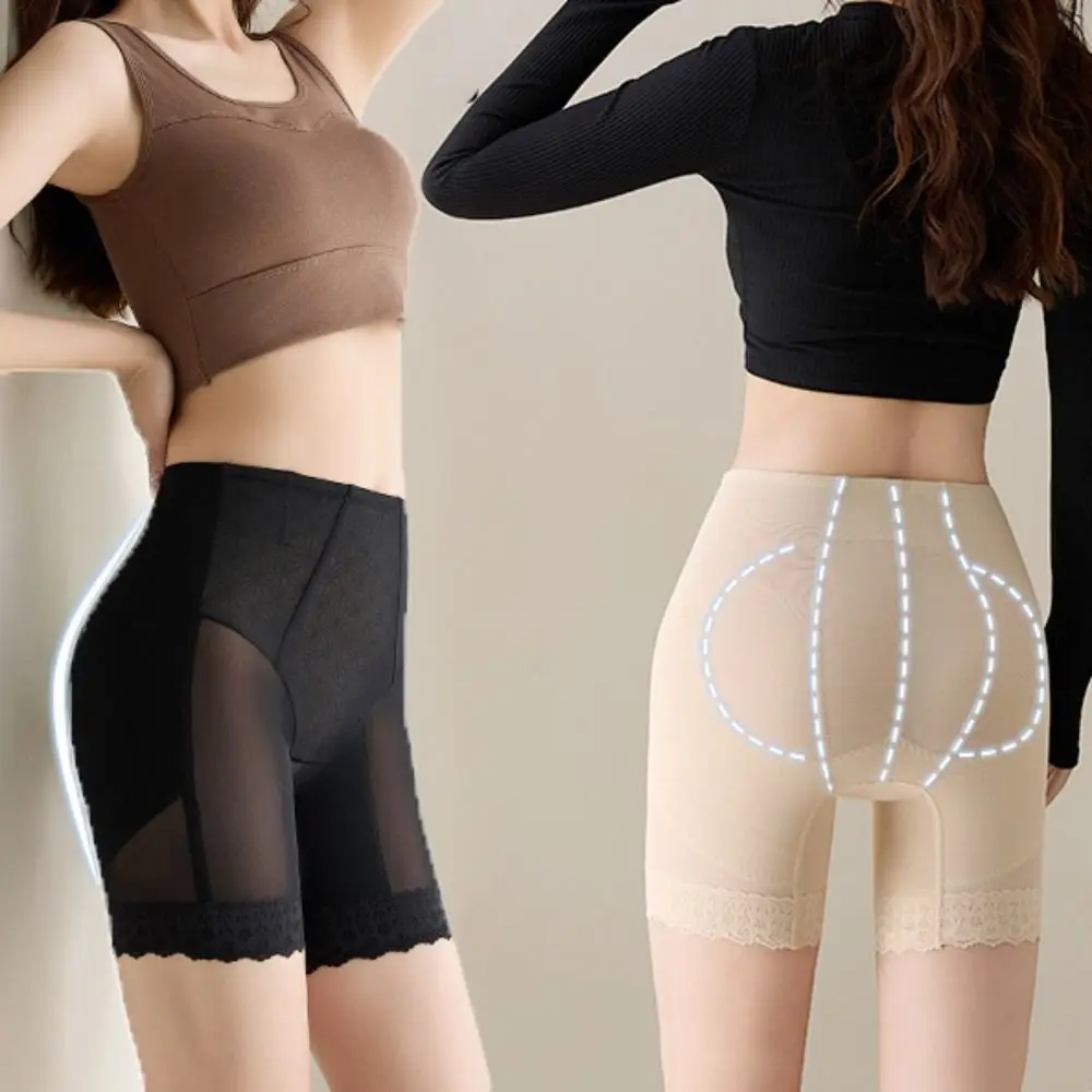 

Удобные женские корректирующие трусики с высокой талией, кружевные трусики с цветочным принтом, антибликовые трусики, женские шорты, формирователь пуш-ап, женские