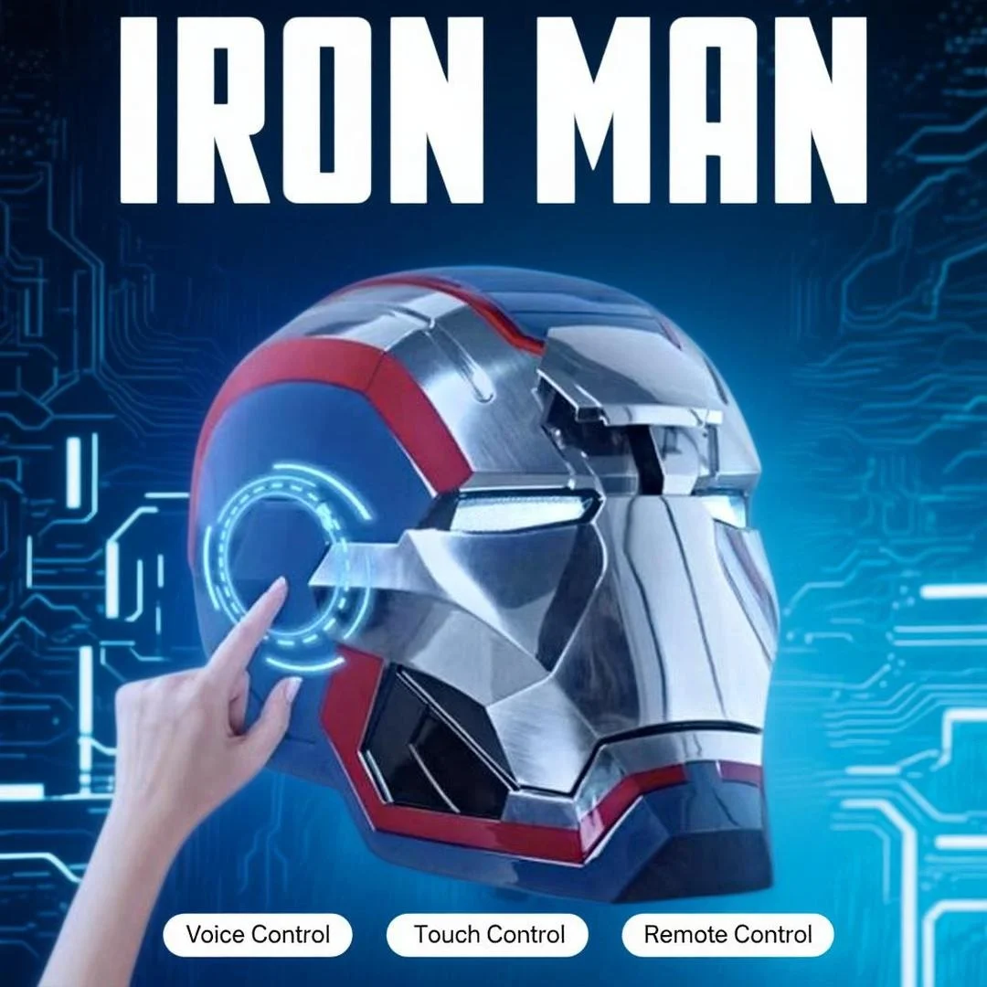 Iron Patriot War Machine 1:1 Wearable Helmet Voice Remote Control Touch Opening Light‑up Cosplay Helmet Collectible Model Gift