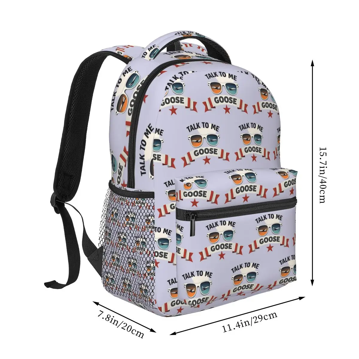 Talk To Me Goose Top Gun Tribute Design Backpacks Boys Girls Bookbag Students School Bags Cartoon Travel Rucksack Shoulder Bag