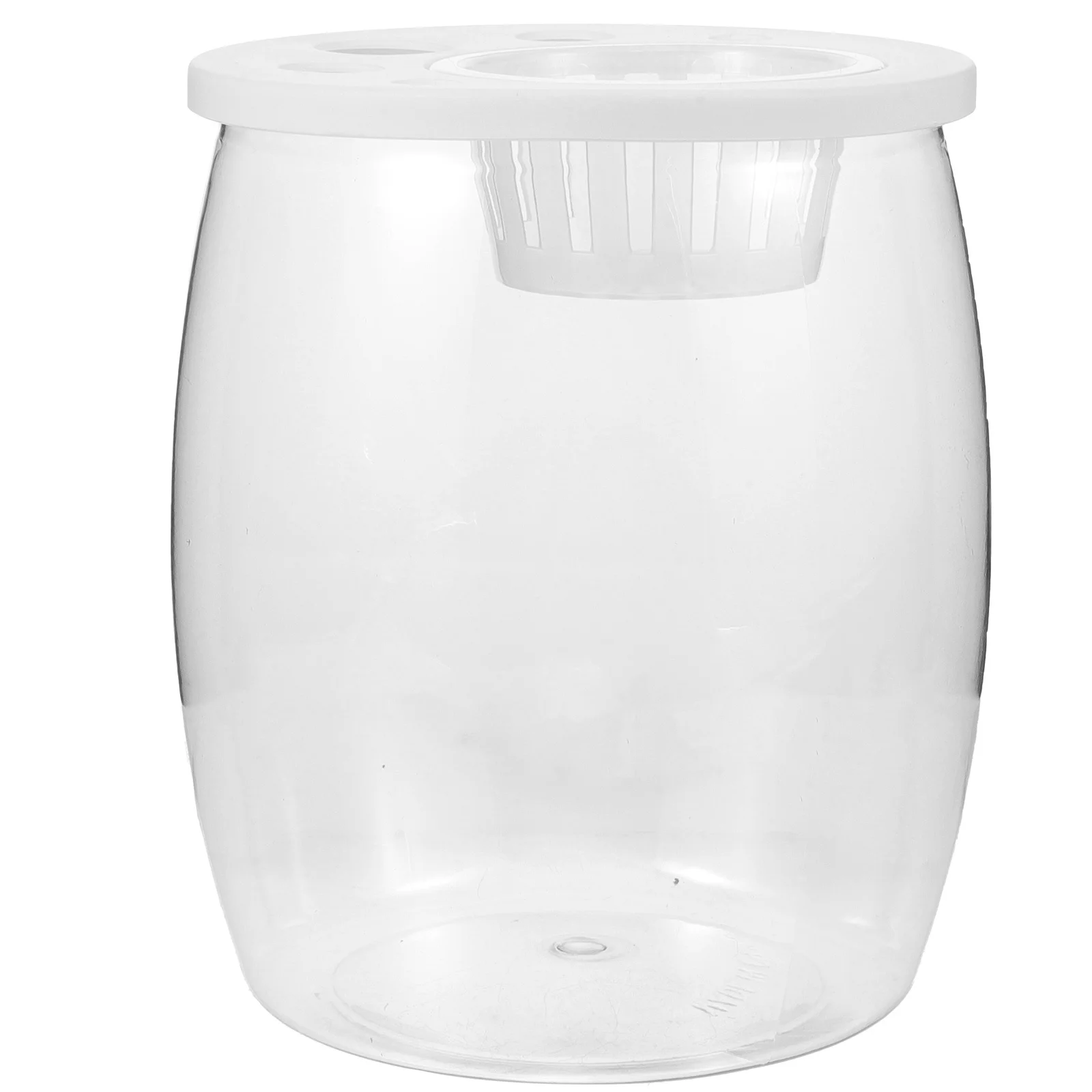 

Small Fish Tank Transparent Plastic Goldfish Aquarium For Desktop Home Office Decor Fish Bowl Holder Lightweight Clear