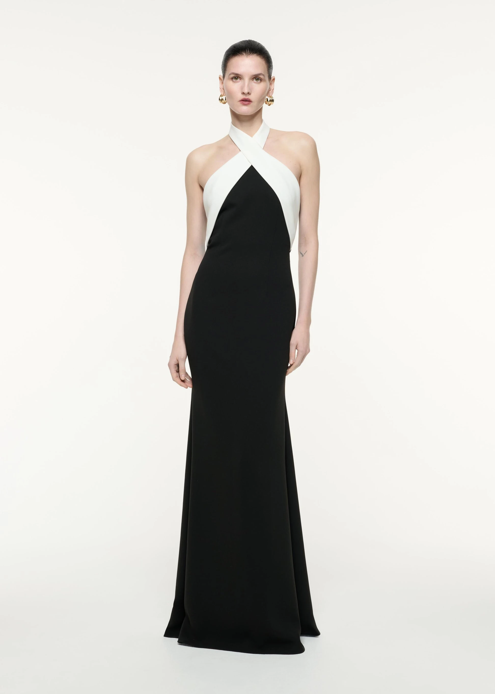 

Customized Temperament Jersey Evening Dresses High Quality Halter Straight Sleeveless Floor Length Bespoke Occasion Gowns