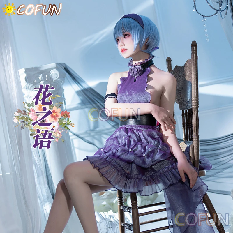 

COFUN [Customized] Game Les Fleursword Ayanami Rei Cosplay Costume Game Suit Uniform Halloween Party Outfit Women Anime Dress