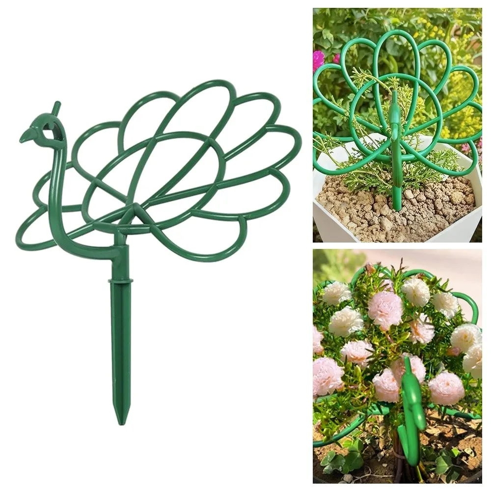 New Outdoor Peacock Shape Trellis Pot Holder Stick Frame Plant Support Plant Support Stand Courtyard Flowers