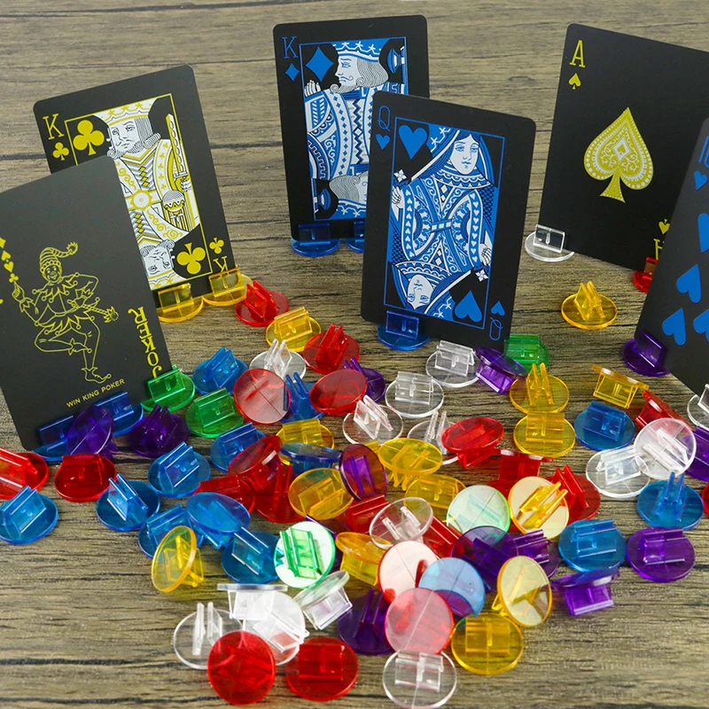 حامل بطاقة شفافة، مشابك بطاقات، حامل بطاقات، ألوان مختلفة متوفرة، تركيب 2 مم من الورق المقوى لملحقات ألعاب اللوحة #5