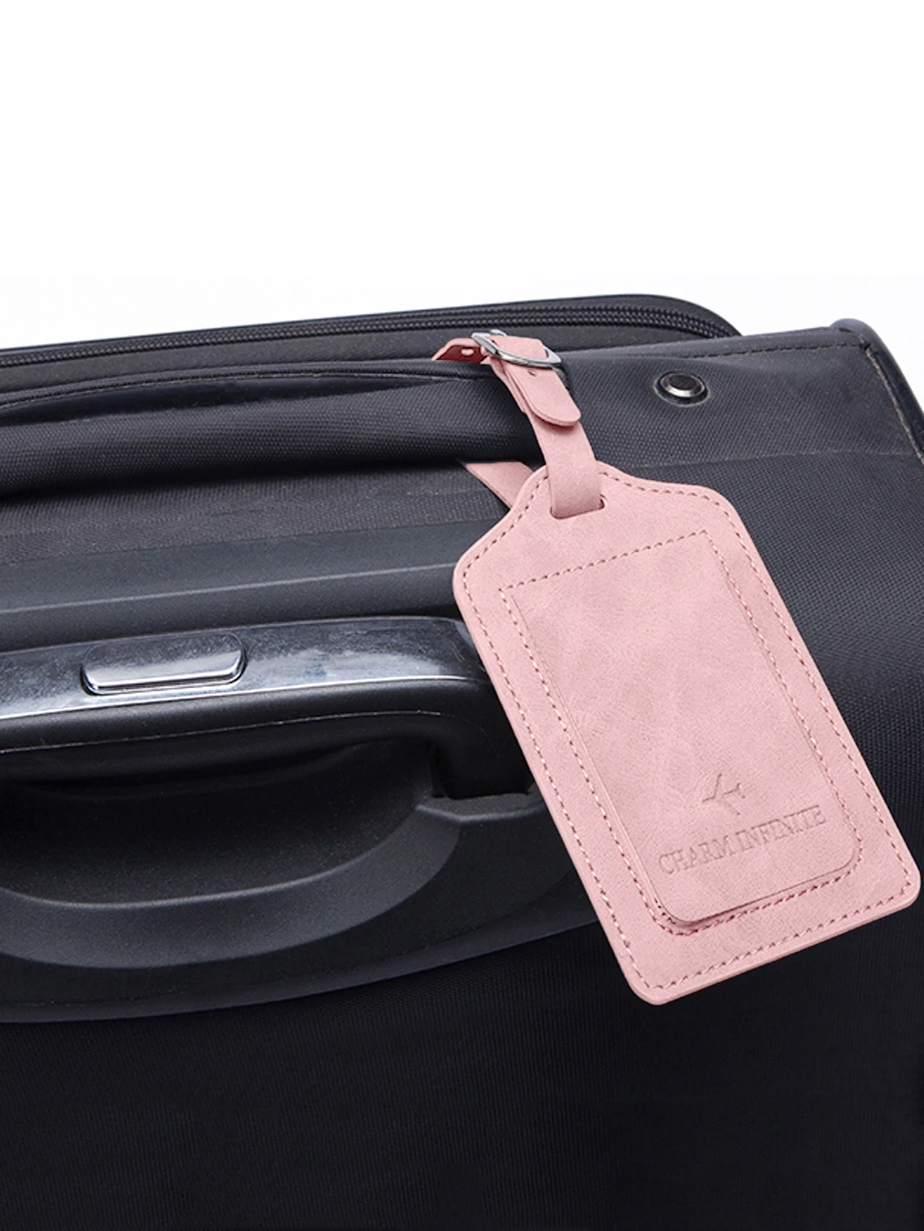 PU leather aircraft logo luggage tag, anti loss with name card, suitable for luggage and travel bags