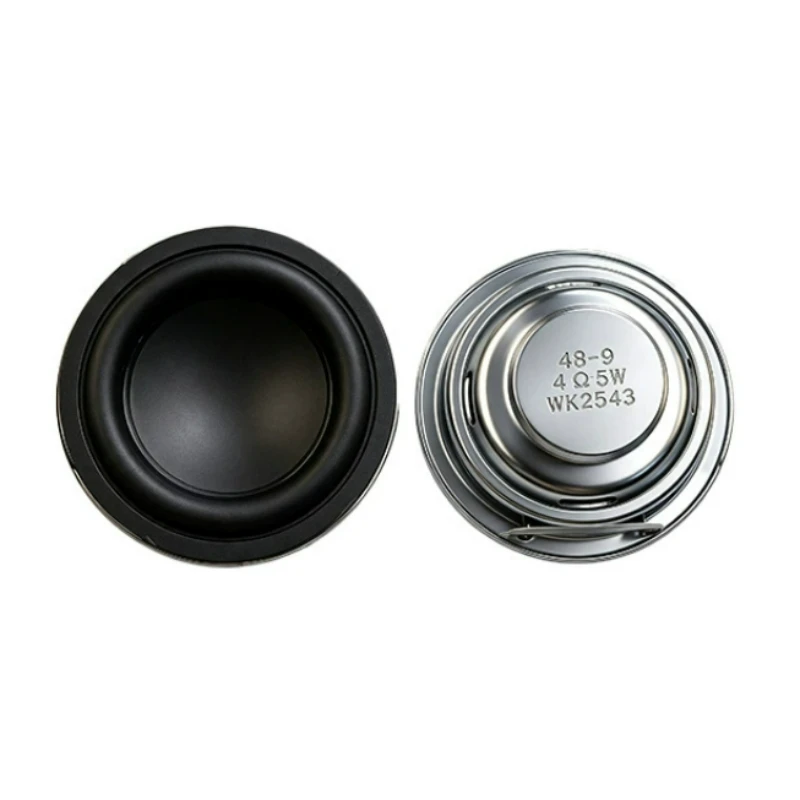 SOTAMIA 2pcs 48mm Full Range Speaker 4 Ohm 5W 13 Core Round Reverse Side Internal Magnetic Music Voice Broadcasting Speaker