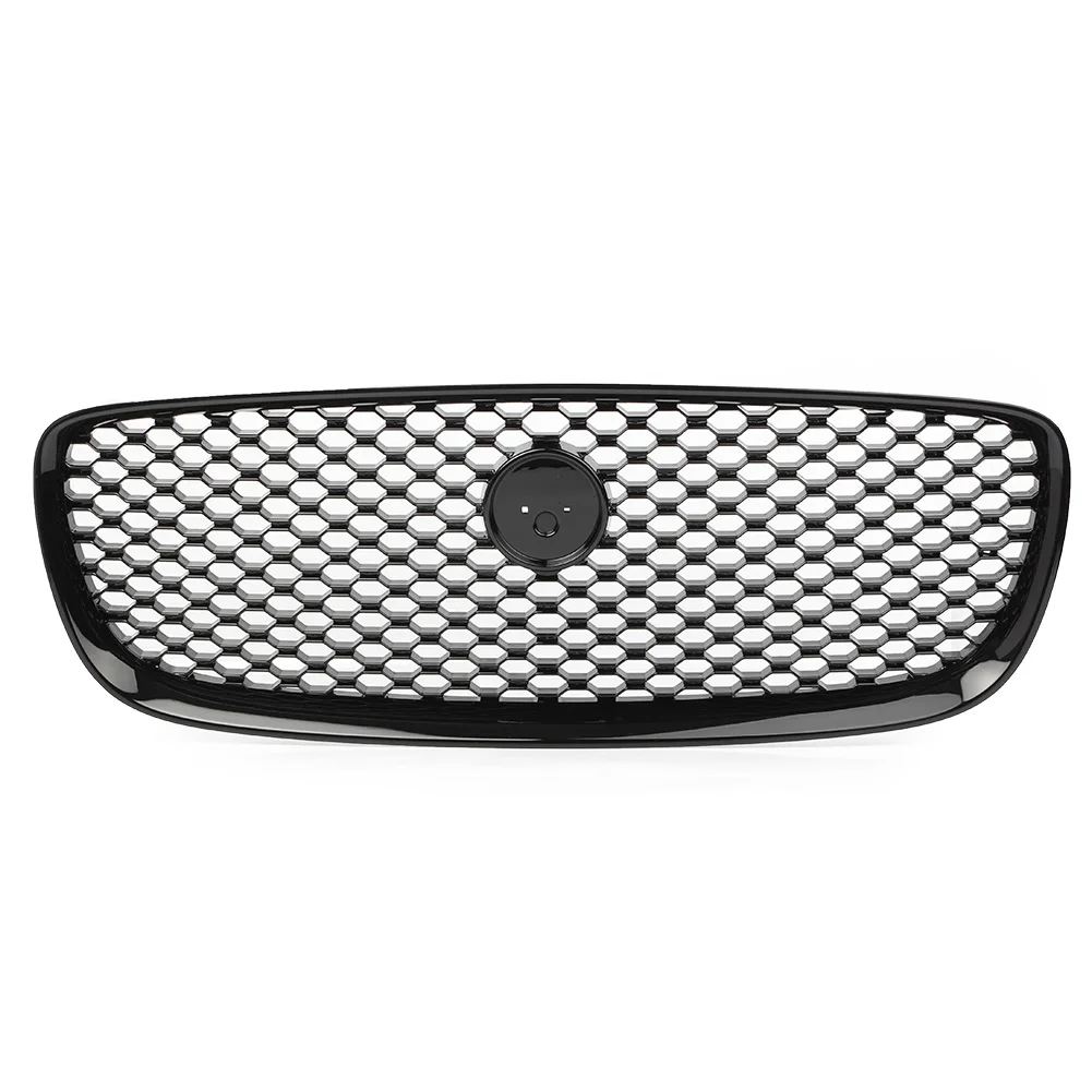 Car Front Radiator Grille Mesh Grill Replaacement with Emblem For Jaguar XF XFR 2016 2017 2018 2019 2020