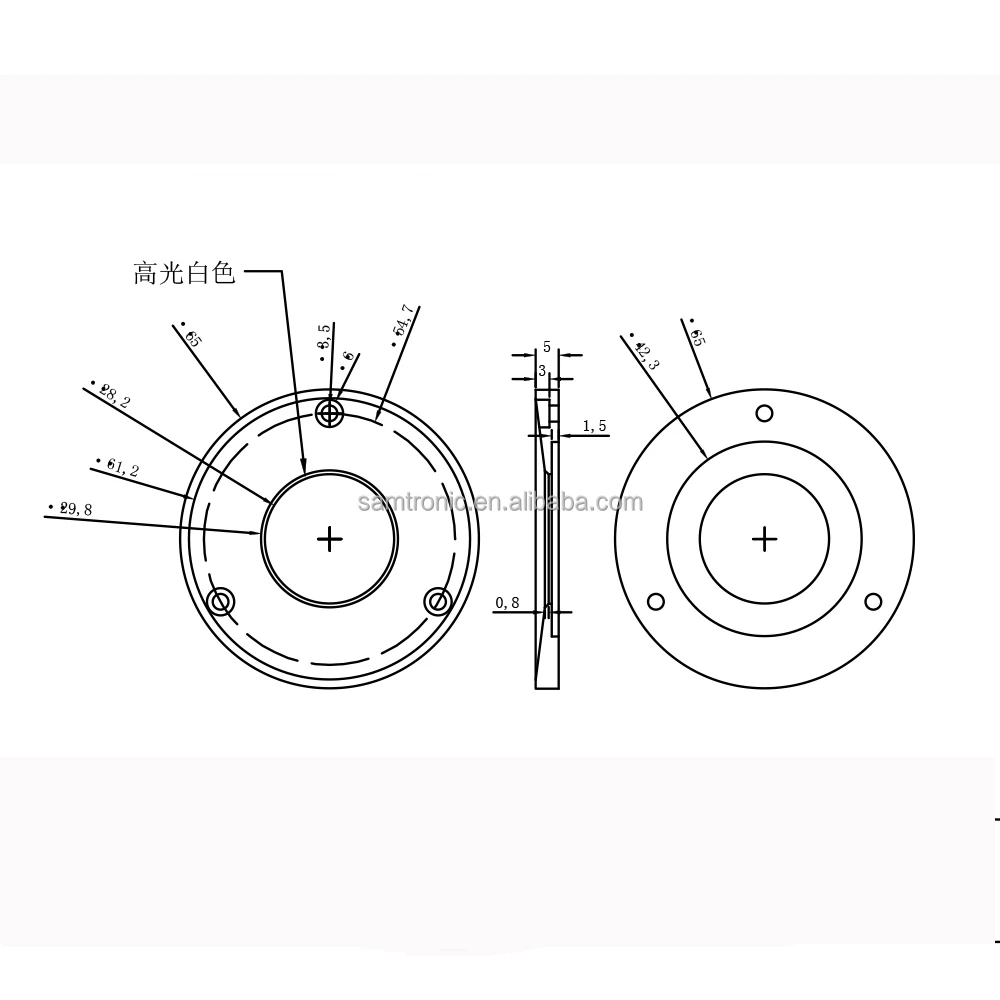 محول حركة هوائية Samtronic مع مكبر صوت AMT40-09 HIFI عالي الجودة