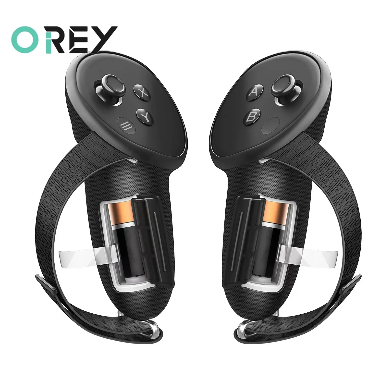 

VR Handle Silicone Protective Case for Meta Quest 3 with Battery Compartment Opening Handle Silicone Protective Case Accessory