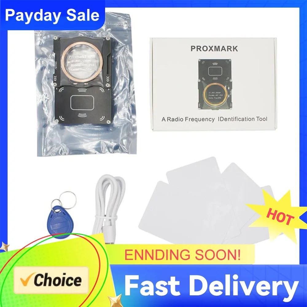 Proxmark3 MAX Set IC ID NFC Tag Decryption Duplicator 13.56Mhz 125Khz Smart Programmer Writer Type-C+Micro NFC Smart Card Writer