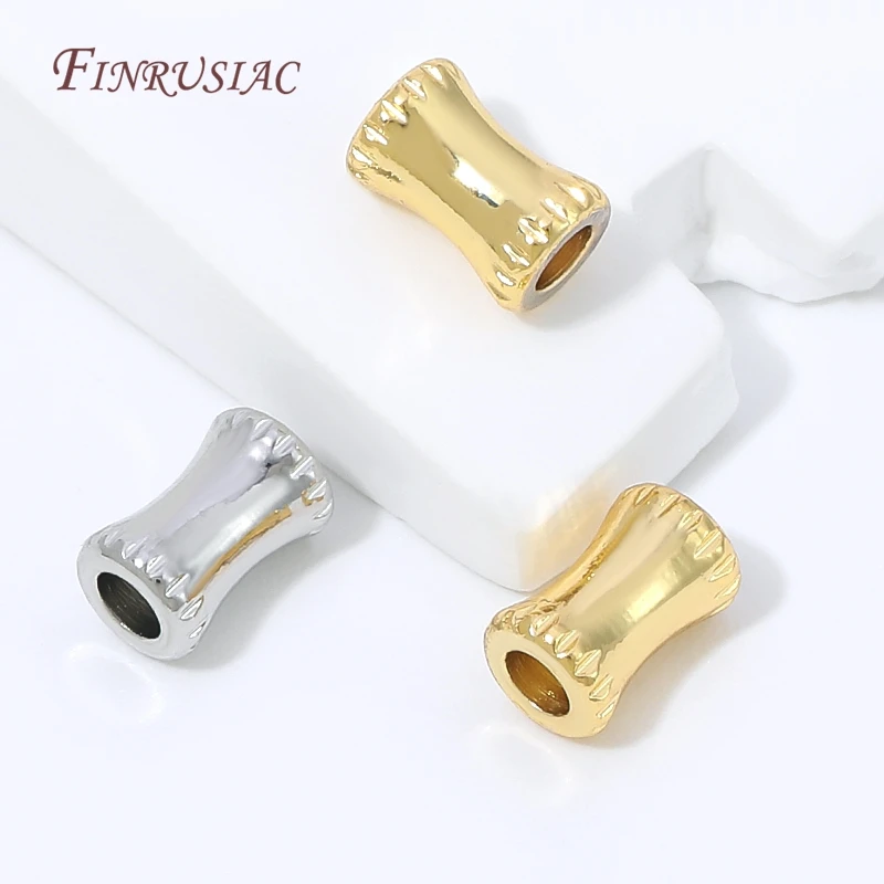 18K Gold Plated Spacer Beads Zircon Beads Brass Loose Beads For Bracelet Necklace DIY Jewelry Findings,Charm Jewelry Components - view 4