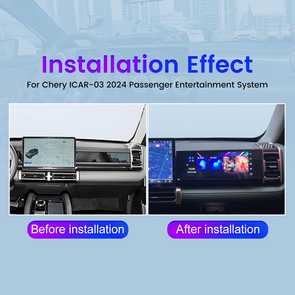 شاشة ترفيهية مساعد الطيار 12.3 بوصة لشيري ICAR-03 2024 CarPlay نظام أندرويد للسيارة نظام ملاحة GPS مشغل وسائط متعددة #3