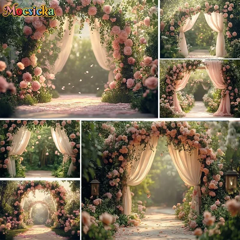 Mocsicka التصوير خلفية الربيع الوردي الزهور نافذة ديكور عيد ميلاد الزفاف الأمومة صورة خلفية استوديو الصور #1