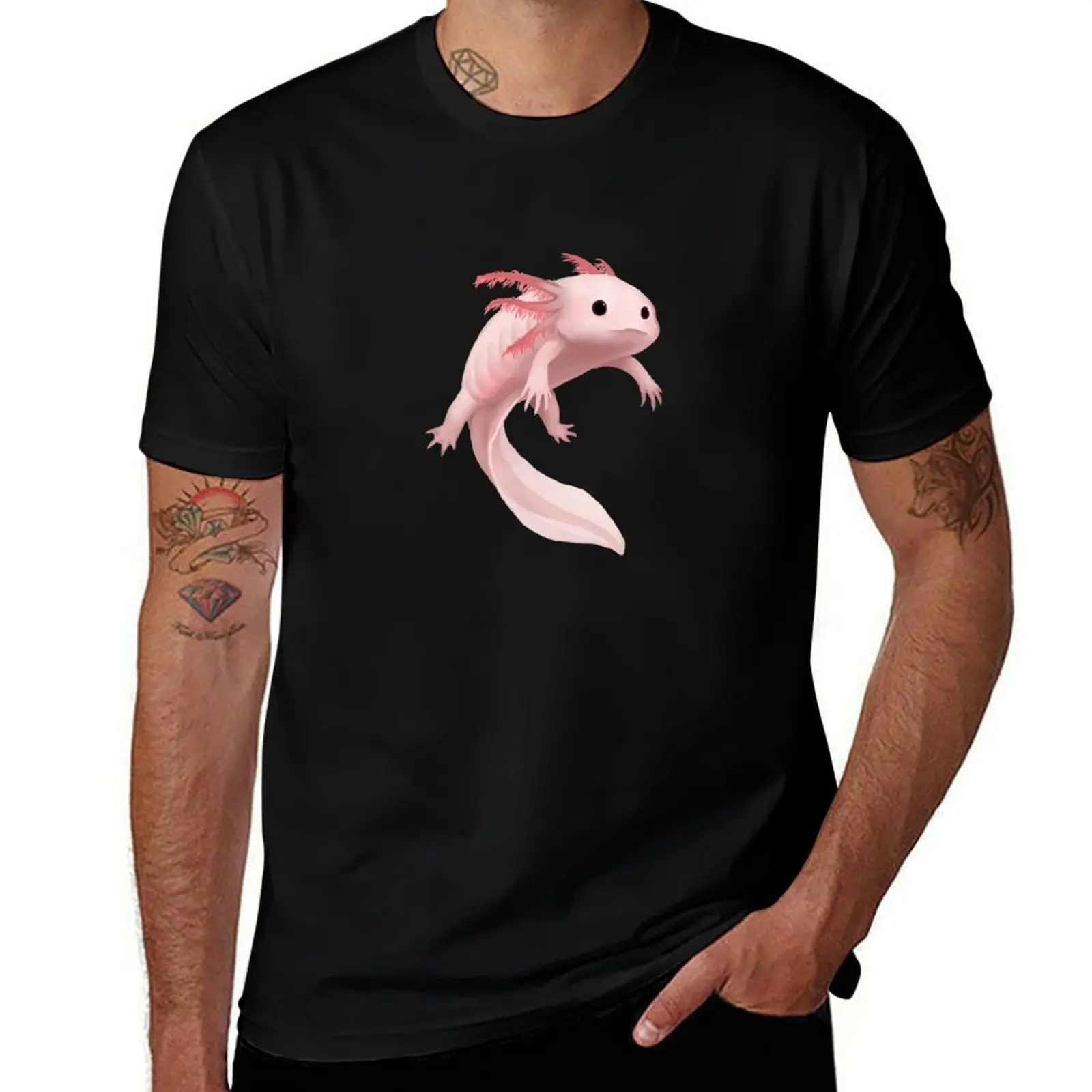 

Axalotl - Ambystoma mexicanum - Mexican walking fish - Axolotl T-Shirt man t shirts for men casual T-Shirt
