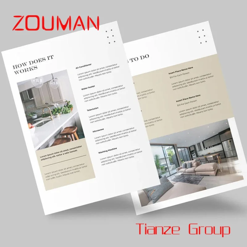 Custom , Flyer Custom Magazine And Brochur Brochure Design Catalog Hardcover Booklet Printing 250g 1/1 colour two sided Flyer