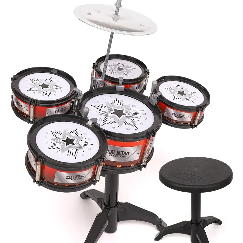 Baby Junior Drums Simulation Drum Sets Jazz Drums Percussion Music Instrument Wisdom Hearing  Kits Toys For Kids Children Gifts