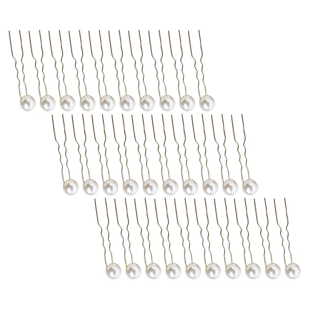 

30pcs Pearl Hair Pins U Shaped Bridal Wedding Hairpins Accessories Brides Bridesmaids Elegance Shine Durable Fade Resistant Hair