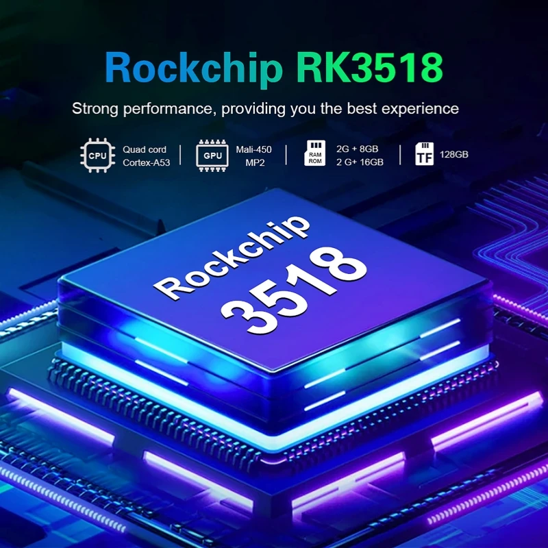 Android 14 TV Box 2,4G/5,8G Dual WIFI Rockchip 3518 WIFI6 BT5 4K Set Top Box reproductor multimedia Youtube controlado por voz
