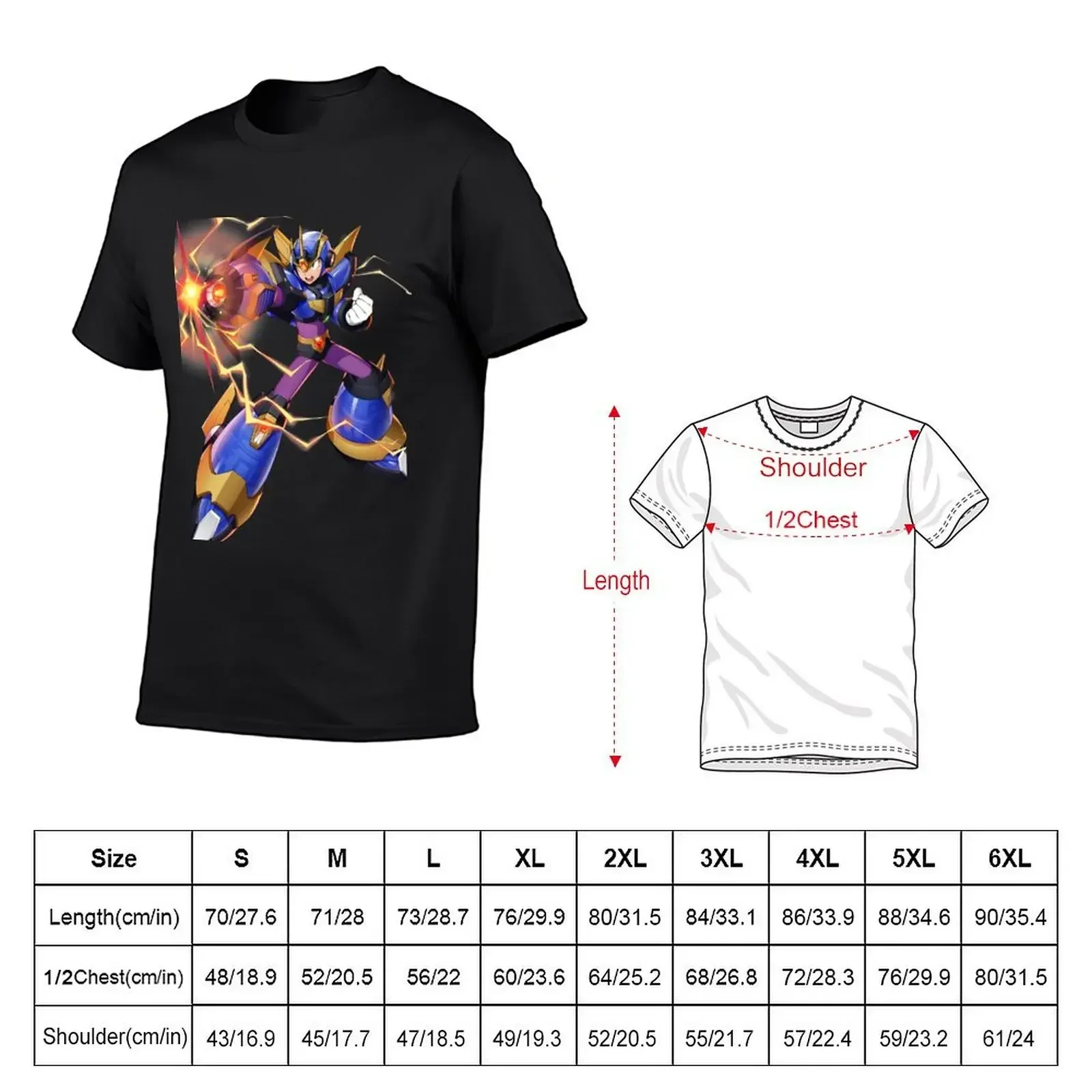 Megaman Xdive Ultimate Armor X T-Shirt quick-drying summer clothes heavyweights Men's cotton t-shirt