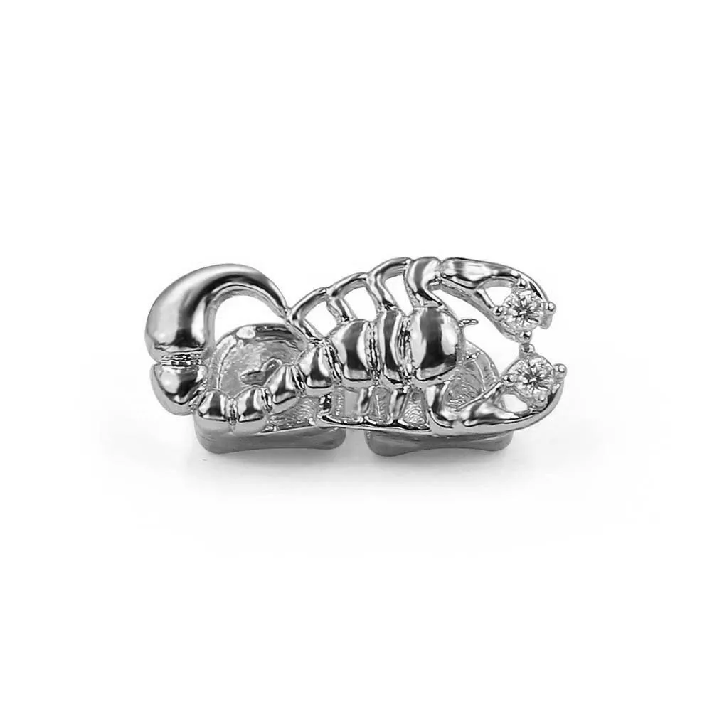 Scorpion Design Single Tooth Grillz Teeth Jewelry Hip Hop Mouth Accessory Streetwear Fashion Jewelry Wholesale Dropshipping