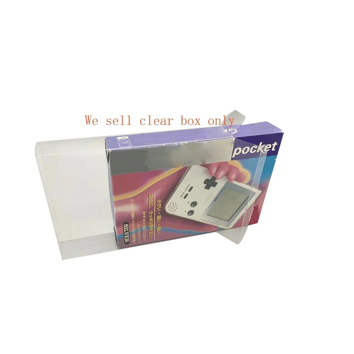 Clear transparent box  cover For GBP  For gameboy pocket  collection display     storage PET protective box Japan version only