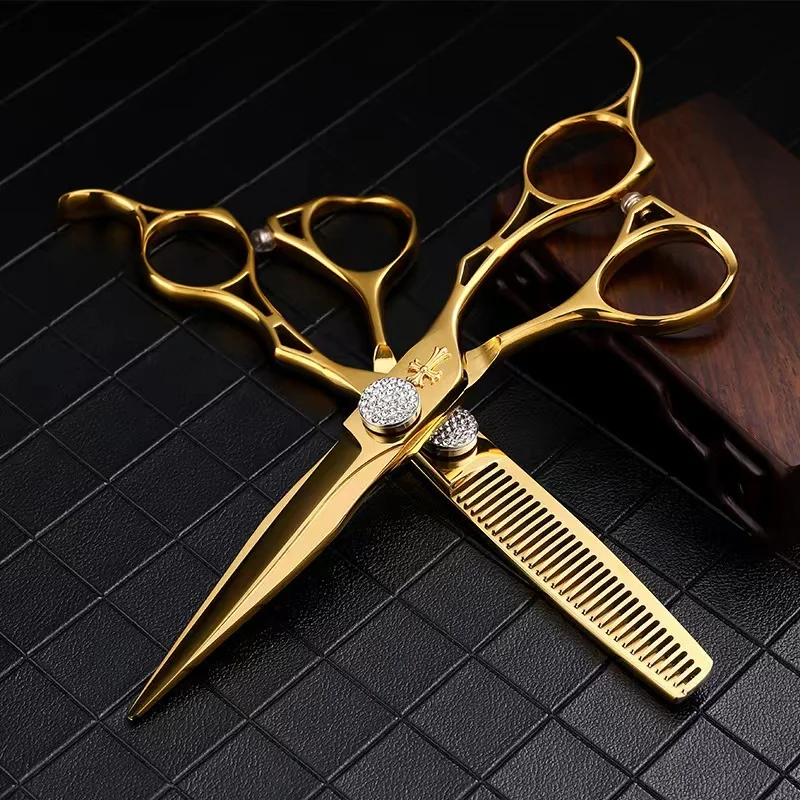 

Salon 6.0 Professional Hair Scissors Hairdressing Scissor Cutting Thinning Barber Shears Set