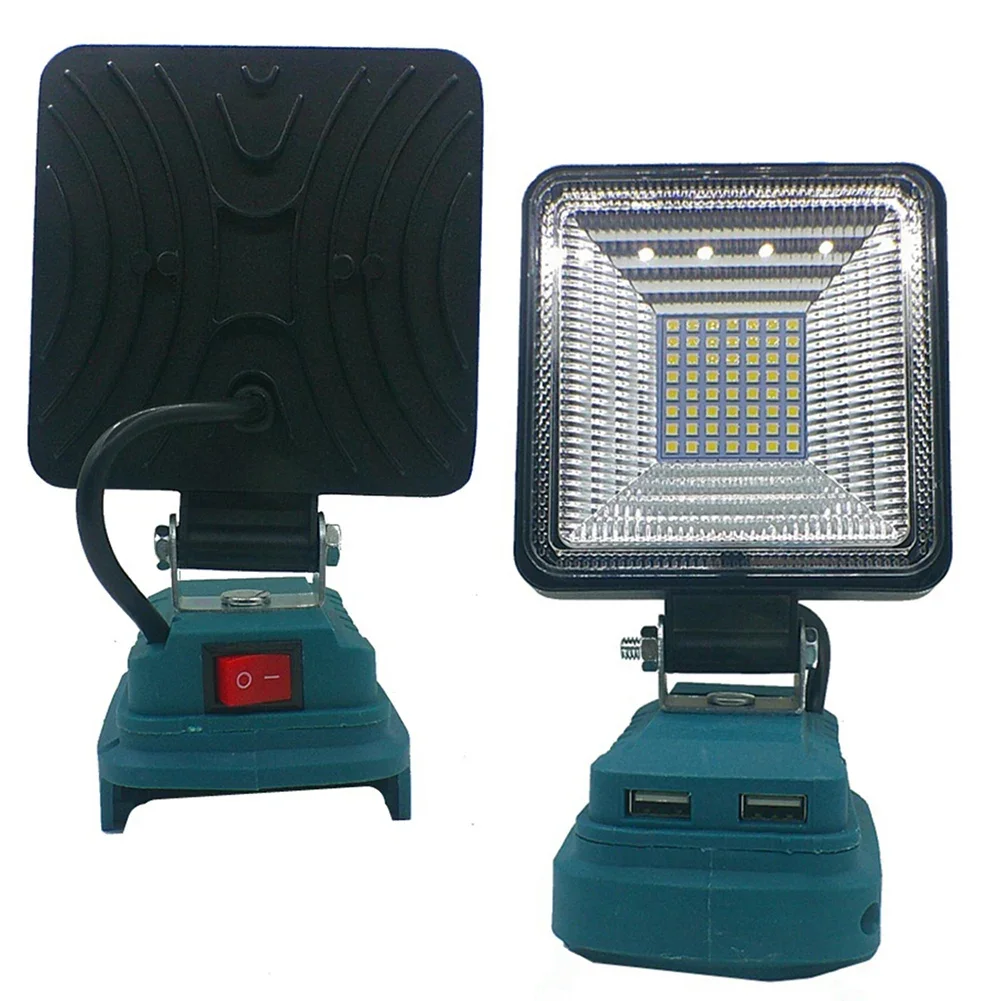 LED Cordless Work Light For 18V Li Ion Battery BL1830 BL1840 Portable Shop Lamp With-USB And Type-C Ports 90° Bend 330° Rotate