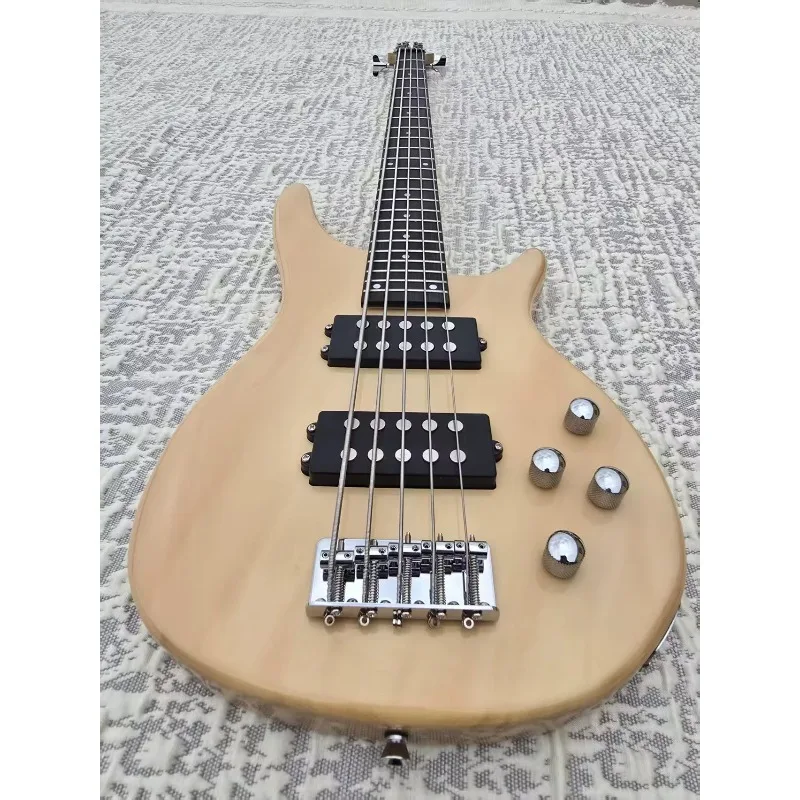 High-End Five-String Electric Bass for Beginners Advanced Durable Maple Back/Side Ebony Custom Colors Available Request
