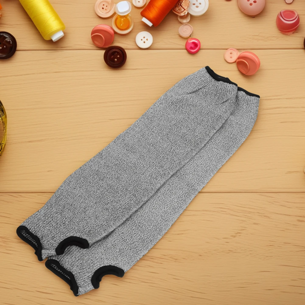 

2pcs Cut Resistant Arm Protection Sleeves Sweat-Wicking Thumb Hole Design for Construction MechanicsWelding Forearm Guards